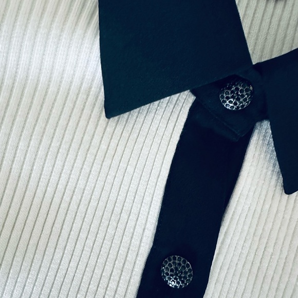 WHBM White House Black Market Fitted Ribbed Sweater Cardigan Shirt Size XL - Picture 5 of 8